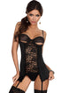 Black Erotic Chemise Lingerie Set